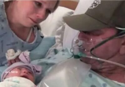 Майка роди 2 седмици по-рано, за да може умиращият ѝ съпруг да прегърне детето си